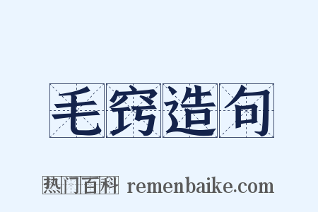 毛窍造句是什么意思的图片